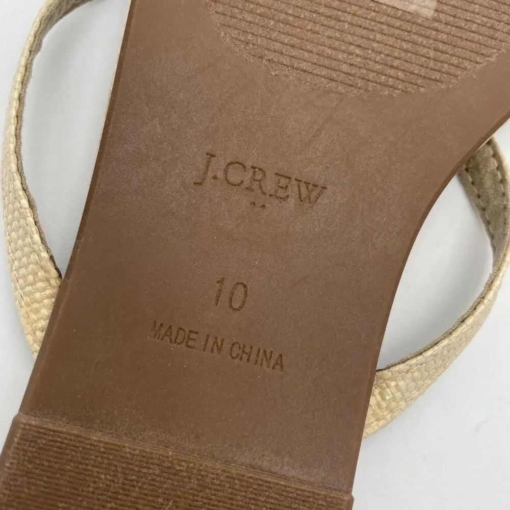J Crew Shoes Womens Size 10 Tan Beige Flip Flop Sandals BW890‎ Casual